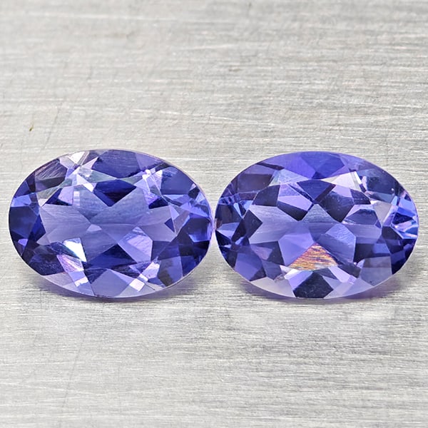 Natural Violetish Blue Iolite Gemstones 1.40 Ct. 2 Pcs Oval Shape 7.3 x 5.4 Mm.: Product ID: 803804877 Product Name: Natural Iolite Weight: 1.40 CT. Size: 7.3 x 5.4 x 3.4 MM. Shape: Oval Shape Color: Violetish Blue Clarity:VSI Luster: Good Gems Origin: Madagascar Treatment: Unheat