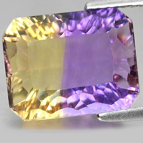 Natural Bi Color Ametrine Gemstones 6.92 Ct. Clean Octagon Millennium Cut 12.8 x 10 Mm. - 2