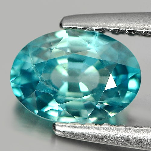 Natural Blue Zircon Gemstones 1.17 Ct. Oval Shape 7 x 5 Mm.: Product ID: 807715382 Product Name: Natural Zircon Weight: 1.17 CT. Size: 7 x 5 x 3.3 MM. Shape: Oval Color: Blue Clarity:SI Luster: Good Gems Origin: Cambodia Treatment: Heated Crystal Structure: Tet