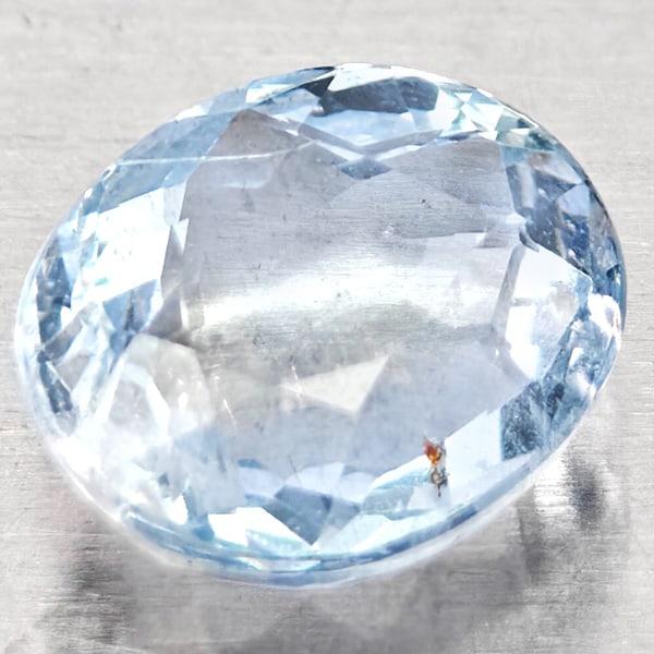 Natural Baby Blue Aquamarine Gemstones 0.95 Ct. Oval Shape 7 x 6 Mm.: Product ID: 800812168 Product Name: Natural Aquamarine Weight: 0.95 CT. Size: 7 x 6 x 3.3 MM. Shape: Oval Shape Color: Light Blue Clarity:VSI - SI1 Luster: Good Gems Origin: Brazil Treatment: Unheated