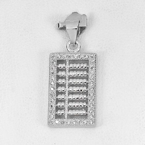 925 Sterling Silver Pendant Jewelry 1.96 Grams Abacus in Baguette Design: Product ID: 280530119 Product Type: 925 Sterling Silver Fine Jewelry Jewelry Weight: 1.96 Grams. Gemstones Color: Silver Metal: Solid Silver 92.5%. Gemstone Detail: Average Range 1.96 - 2.33 Grams Per