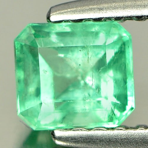 Natural Green Emerald Gemstones 0.49 Ct. Octagon Shape 4.8 x 4.3 Mm.: Product ID: 802402966 Product Name: Natural Emerald Weight: 0.49 CT. Size: 4.8 x 4.3 x 3.4 MM. Shape: Octagon Color: Green Clarity:SI Luster: Good Gems Origin: Columbia Treatment: Unheated Crystal Str