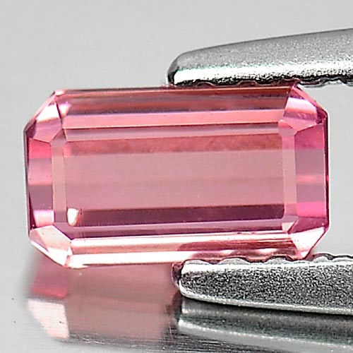 Natural Pink Tourmaline Gemstones 0.57 Ct. Clean Octagon Shape 6.1 x 3.5 Mm.: Product ID: 807248956 Product Name: Natural Tourmaline Weight: 0.57 CT. Size: 6.1 x 3.5 x 2.8 MM. Shape: Octagon Color: Pink Clarity:IF Luster: Very Good Gems Origin: Nigeria Treatment: Unheated Cryst