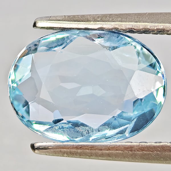 Natural Baby Blue Aquamarine Gemstones 1.44 Ct. Oval Shape 9.2 x 6.8 Mm.: Product ID: 800812418 Product Name: Natural Gemstones Weight: 1.44 CT. Size: 9.2 x 6.8 x 3.5 MM. Shape: Oval Shape Color: Baby Blue Clarity:VSI Luster: Good Gems Origin: Brazil Treatment: Unheated Cry