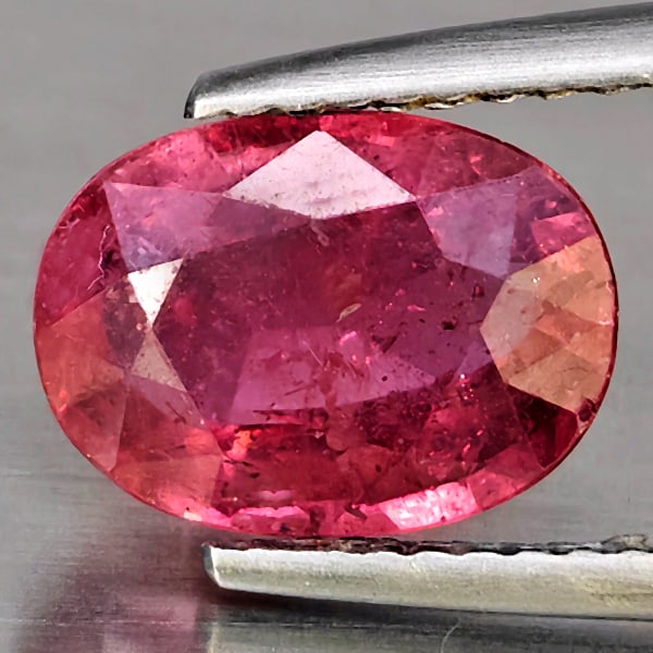 Natural Red Ruby Gemstones 3.10 Ct. Oval Shape 10 X 7.2 Mm.: Product ID: 105901458 Product Name: Natural Ruby Weight: 3.10 CT. Size: 10 X 7.2 X 4.5 MM. Shape: OVAL Color: RED PINK Clarity:VSI Luster: GOOD Gems Origin: MADAGASCAR Treatment: HEATED Crystal Struct