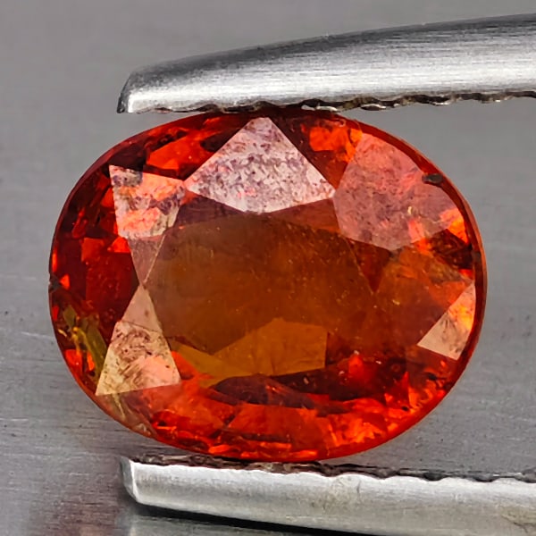 Natural Orangish Red Spessartine Garnet Gemstones 1.90 Ct. Oval Shape 7.5 x 6.1 Mm.: Product ID: 802937965 Product Name: Natural Garnet Weight: 1.90 CT. Size: 7.5 x 6.1 x 4.3 MM. Shape: Oval Shape Color: Orangish Red Clarity:SI1 Luster: Good Gems Origin: Namibia Treatment: Unheated Cr