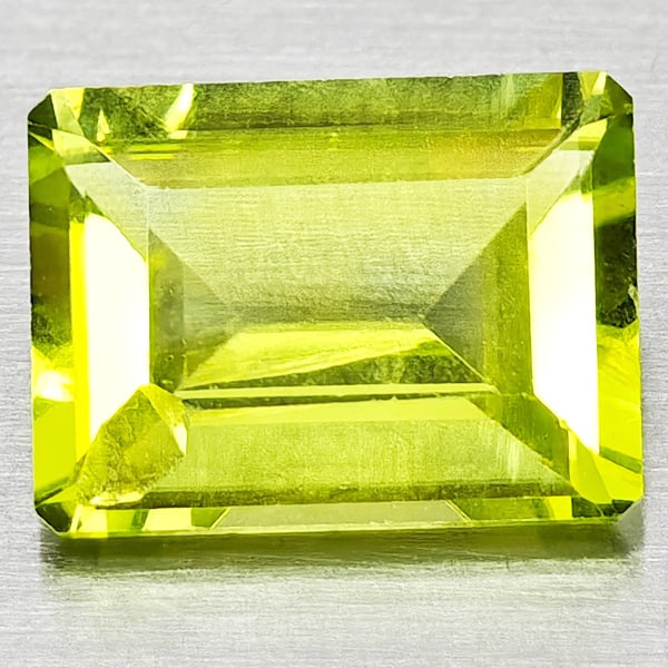 Natural Green Peridot Gemstones 1.48 Ct. Octagon Shape 8 x 6 Mm.: Product ID: 805317183 Product Name: Natural Peridot Weight: 1.48 CT. Size: 8 x 6 x 3.5 MM. Shape: Octagon Shape Color: Green Clarity:SI1 Luster: Good Gems Origin: Pakistan Treatment: Unheated Crystal 