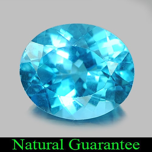 Natural Swiss Blue Topaz Gemstones 5.72 Ct. Oval Shape 12 x 10 Mm.: Product ID: 807161187 Product Name: Natural Blue Topaz Weight: 5.72 CT. Size: 12 x 10 x 6.6 MM. Shape: Oval Color: Swiss Blue Clarity:VSI Luster: Good Gems Origin: Brazil Treatment: Treated Crystal St