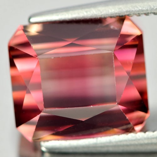 Natural Orangish Pink Tourmaline Gemstones 4.88 Ct. Octagon Shape 9.5 x 8.3 Mm. (1 of 3)