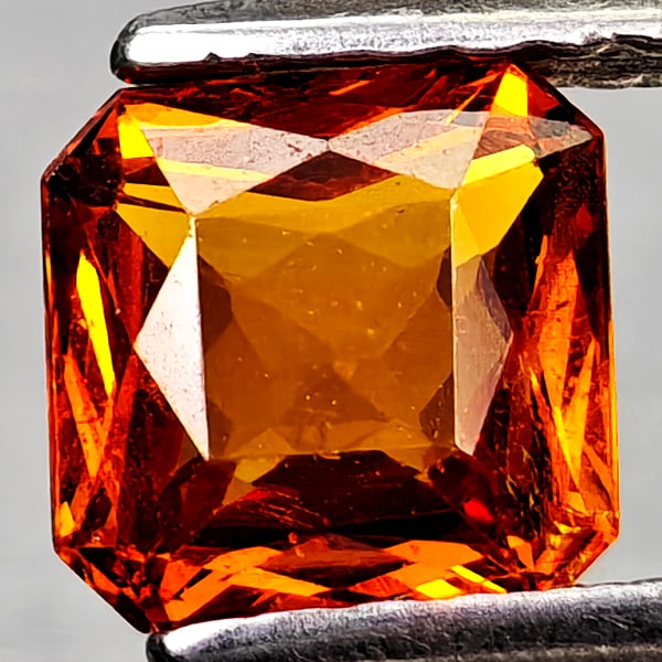 Natural Orangish Red Spessartine Garnet Gemstones 0.88 Ct. Octagon Shape 5.6 x 5.5 Mm.: Product ID: 802936926 Product Name: Natural Spessartine Weight: 0.88 CT. Size: 5.6 x 5.5 x 3 MM. Shape: Octagon Color: Orangish Red Clarity:VSI Luster: Good Gems Origin: Namibia Treatment: Unheated Cr
