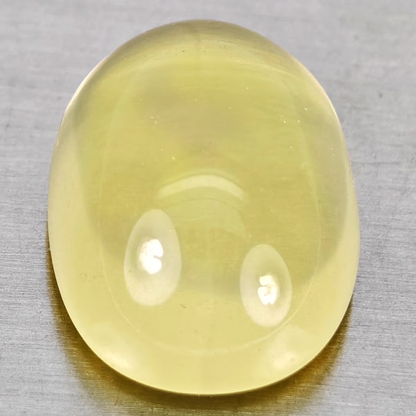 Natural Yellow Lemon Quartz Gemstones 5.98 Ct. Oval Cabochon Shape 13.5 x 9.7 Mm. (1 of 3)