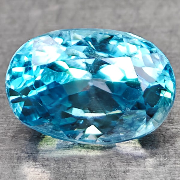 Natural Sky Blue Zircon Gemstones 0.90 Ct. Oval Shape 5.9 x 4.1 Mm.: Product ID: 107705587 Product Name: Natural Zircon Weight: 0.90 CT. Size: 5.9 x 4.1 x 3.7 MM. Shape: Oval Color: Sky Blue Clarity:VSI Luster: Good Gems Origin: Cambodia Treatment: Heated Crystal Struc