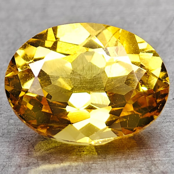 Natural Yellow Citrine Gemstones 1.36 Ct. Oval Shape 8.4 x 6.3 Mm. (1 of 3)