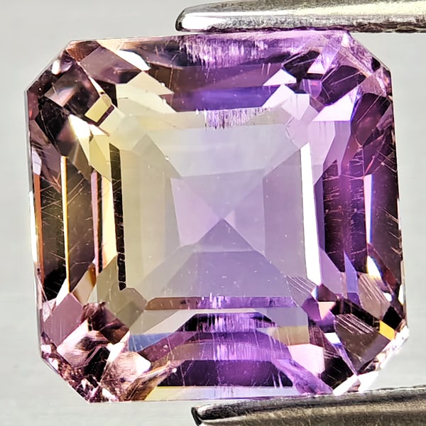 Natural Bi Color Ametrine Gemstones 4.32 Ct.Octagon Shape 9.3 x 9.2 Mm.: Product ID: 800408222 Product Name: Natural Ametrine Weight: 4.32 CT. Size: 9.3 x 9.2 x 6.9 MM. Shape: Octagon Color: Bi Color Clarity:VSI Luster: Very Good Gems Origin: Bolivia Treatment: Unheated Cr