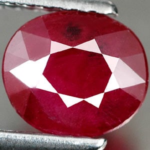 Natural Red Pink Ruby Gemstones 1.63 ct. Oval Shape 7 X 6.1 Mm.: Product ID: 105902916 Product Name: Natural Ruby Weight: 1.63 CT. Size: 7 X 6.1 X 4.6 MM. Shape: Oval Color: Red Pink Clarity:Si Luster: Good Gems Origin: Madagascar Treatment: Heated Crystal Structur