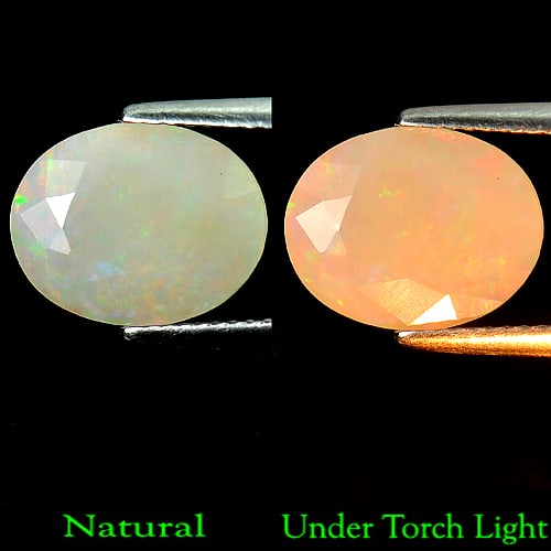 3.53 Ct. Oval Natural Multi Color Opal Sudan Unheated: Product ID: 818710853 Product Name: Natural Opal Weight: 3.53 CT. Size: 12.2 x 9.7 x 8 MM. Shape: Oval Color: Multi Color Clarity:Semi - Transparent Luster: Good Gems Origin: Ethiopia Treatment: Unhea