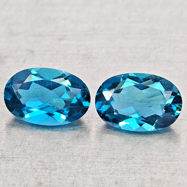 Natural London Blue Topaz Gemstones 1.11 Ct. 2 Pcs. Oval Shape 6 x 4 Mm.: Product ID: 807168471 Product Name: Natural Blue Topaz Weight: 1.11 CT. Size: 6 x 4 x 3 MM. Shape: Oval Shape Color: London Blue Clarity:VSI Luster: Very Good Gems Origin: Brazil Treatment: Treated Cr