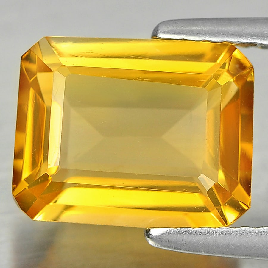 Natural Yellow Citrine Gemstones 2.75 Ct. Octagon Shape 10 x 8 Mm. (1 of 3)