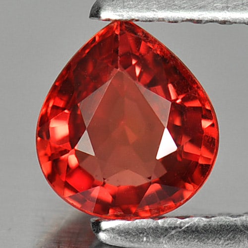 Natural Red Songea Sapphire Gemstones 1.10 Ct. Pear Shape 6.5 x 6 Mm. (1 of 3)