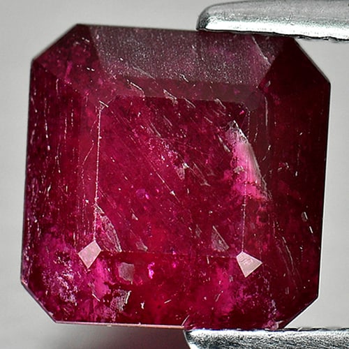 Natural Purplish Red Ruby 5.40 Ct Octagon Shape 8.8 x 8.9 Mm Gemstone From Madagascar: Product ID: 805922608 Product Name: Natural Ruby Weight: 5.40 CT. Size: 8.8 x 8.9 x 6.6 MM. Shape: Octagon Color: Red Clarity:SI2 Luster: Good Gems Origin: Mardagascar Treatment: Heated Lead-glass fil
