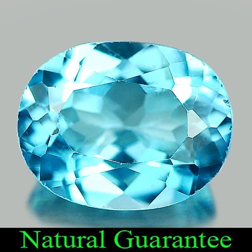 Natural Gem Swiss Blue Topaz Gemstones 2.23 Ct. Oval Shape 9 x 7.1 Mm.: Product ID: 807162196 Product Name: Natural Blue Topaz Weight: 2.23 CT. Size: 9 x 7.1 x 4.6 MM. Shape: Oval Color: Swiss Blue Clarity:VSI Luster: Good Gems Origin: Brazil Treatment: Treated Crystal St