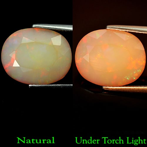 Natural Multi Color Opal Sudan Gemstones 6.94 Ct. Oval Shape 16.5 x 13.3 Mm.: Product ID: 818707356 Product Name: Natural Opal Weight: 6.94 CT. Size: 16.5 x 13.3 x 7.6 MM. Shape: Oval Color: Multi Color Clarity:Opaque Luster: Iridescent Gems Origin: Ethiopia Treatment: Unheated