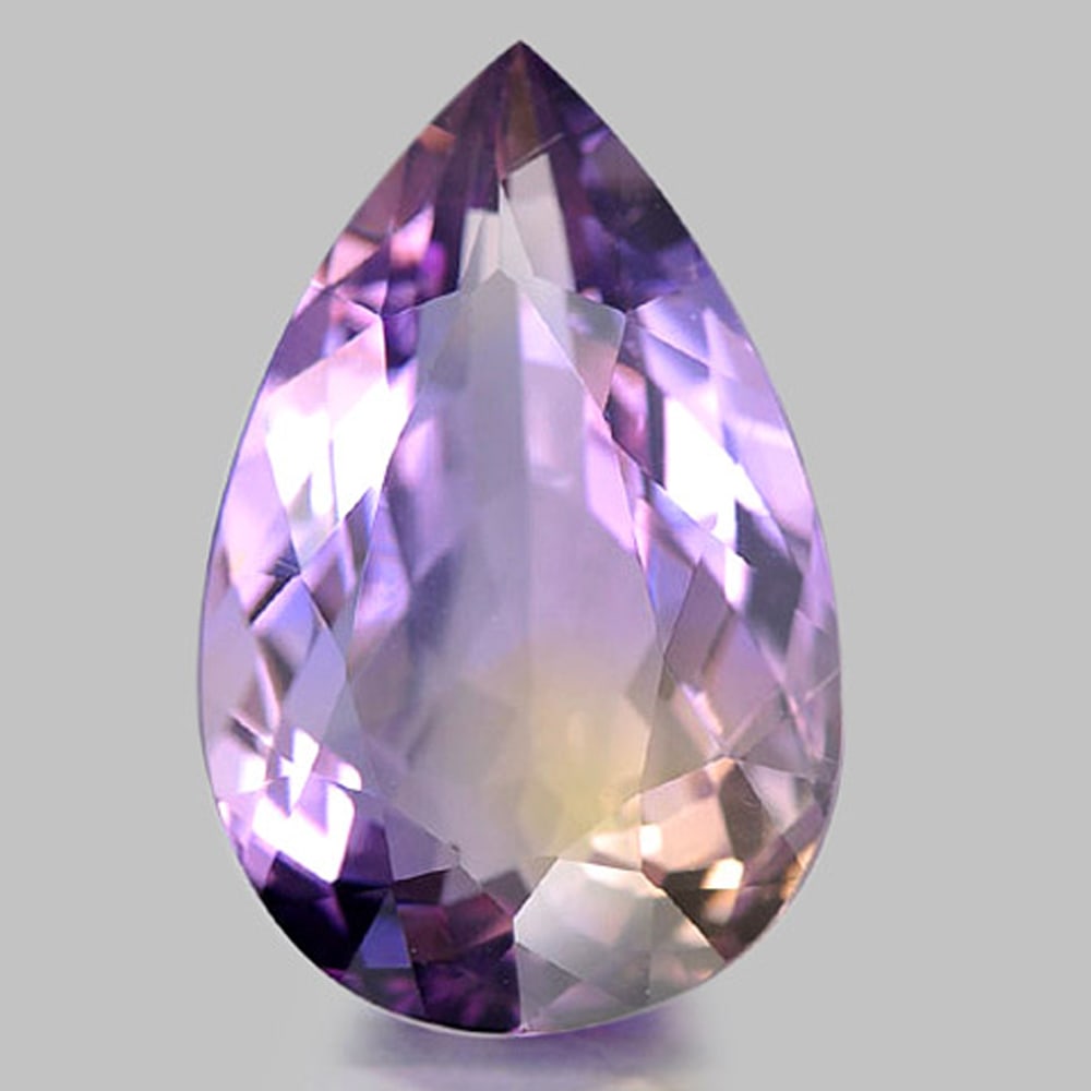 Natural Bi Color Ametrine Gemstones 13.58 Ct. Clean Pear 21 x 13.6 Mm. (1 of 3)