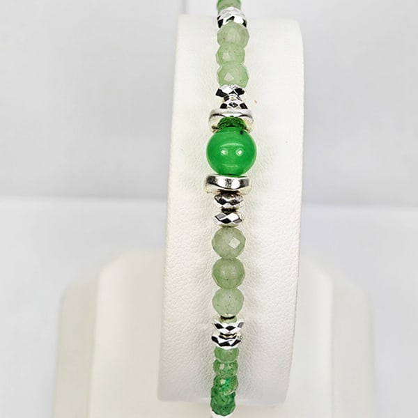 Natural Prehnite Gemstones with 952 Sterling Silver Bracelet Jewelry 21.53 Grams Max Length 6 Inch.: Product ID: 808500267 Product Type: 925 Sterling Silver Fine Jewelry Jewelry Weight: 21.53 Grams. Gemstones Color: Green Metal: Solid Silver 92.5%. Gemstone Detail: Prehnite At Your Service: At Treasu