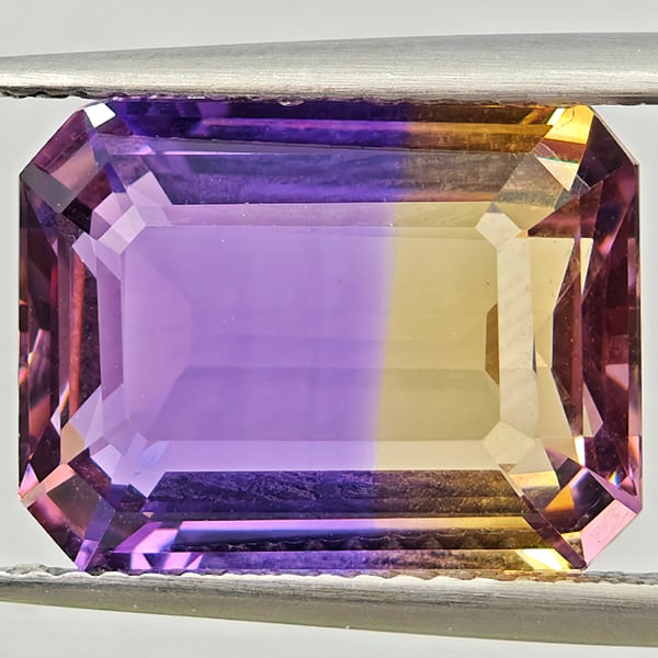 Natural Bi Color Ametrine Gemstones 6.81 Ct. Clean Octagon Shape 13.5 x 10.2 Mm.: Product ID: 800408639 Product Name: Natural Ametrine Weight: 6.81 CT. Size: 13.5 x 10.2 x 6.5 MM. Shape: Octagon Color: Bi Color Clarity:VSI Luster: Good Gems Origin: Bolivia Treatment: Unheated Cryst