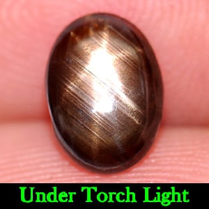 Natural Black Star Sapphire Gemstones 6 Rays 1.47 Ct. Oval Cabochon Shape 8 x 6 Mm.: Product ID: 806151724 Product Name: Natural Star Sapphire Weight: 1.47 CT. Size: 8 x 6 x 2.6 MM. Shape: Oval Cabochon Color: Black Clarity:Opaque Luster: Good Gems Origin: Thailand Treatment: Unheated