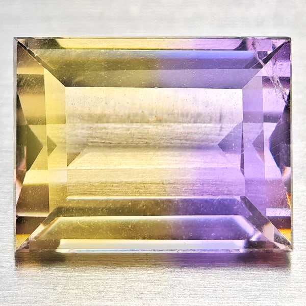 Natural Bi Color Ametrine Gemstones 2.80 Ct. Baguette Shape 9.4 x 7.3 Mm.: Product ID: 800408503 Product Name: Natural Ametrine Weight: 2.80 CT. Size: 9.4 x 7.3 x 5.2 MM. Shape: Baguette Color: Bi Color Clarity:VSI Luster: Good Gems Origin: Bolivia Treatment: Unheated Crysta