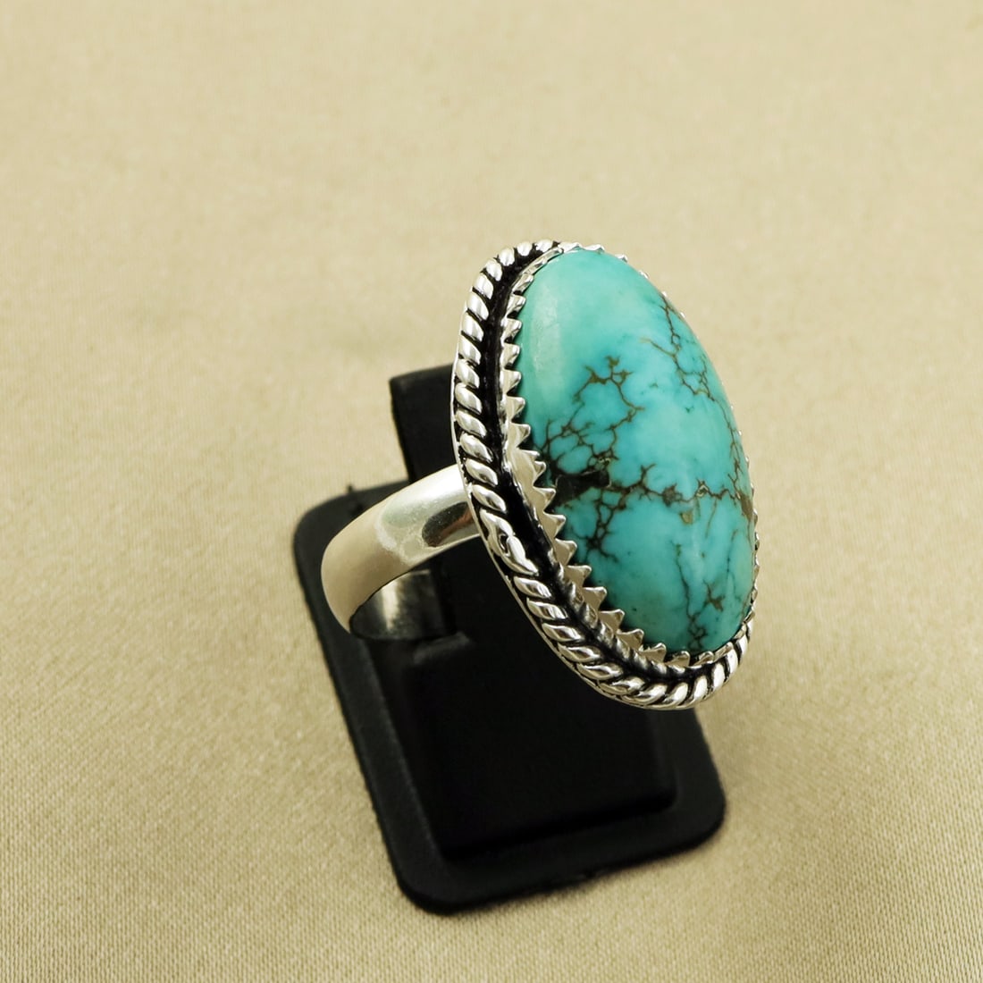 Natural Turquoise 2 Micron Sterling Silver Plated Handmade Ring - 9MM ( Adjustable ): Product ID: 260811152253 Product - Handmade Silver Plated Ring Metal - 92.5 2 Micron Sterling Silver Plated Ring Size - 9MM ( Adjustable ) Gemstone - Turquoise Gemstone Origin - Tibet Gemstone Size - 
