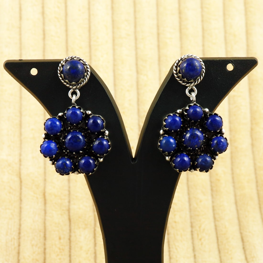 Natural Lapis Lazuli Sterling Silver Plated Handmade Stud Earring: Product ID: 260808174258 Product - Handmade Silver Plated Stud Earring Metal - 92.5 Sterling Silver Plated Earring Type - Stud Gemstone - Lapis Lazuli Gemstone Origin - Afghanistan Gemstone Size - 8 M