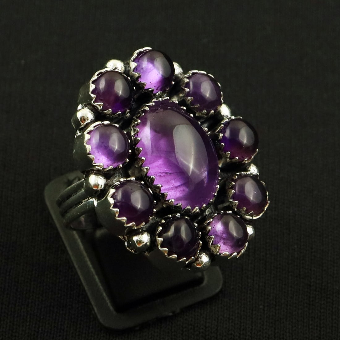 Natural Amethyst Sterling Silver 2-Micron Plated Handmade Ring - 8.5MM: Product ID: 260717153332 Product - Handmade Silver Plated Ring Metal - 92.5 2-Micron Sterling Silver Plated Ring Size - 8.5MM Gemstone - Amethyst Gemstone Origin - Africa Gemstone Size - 12X16 MM ( 1 