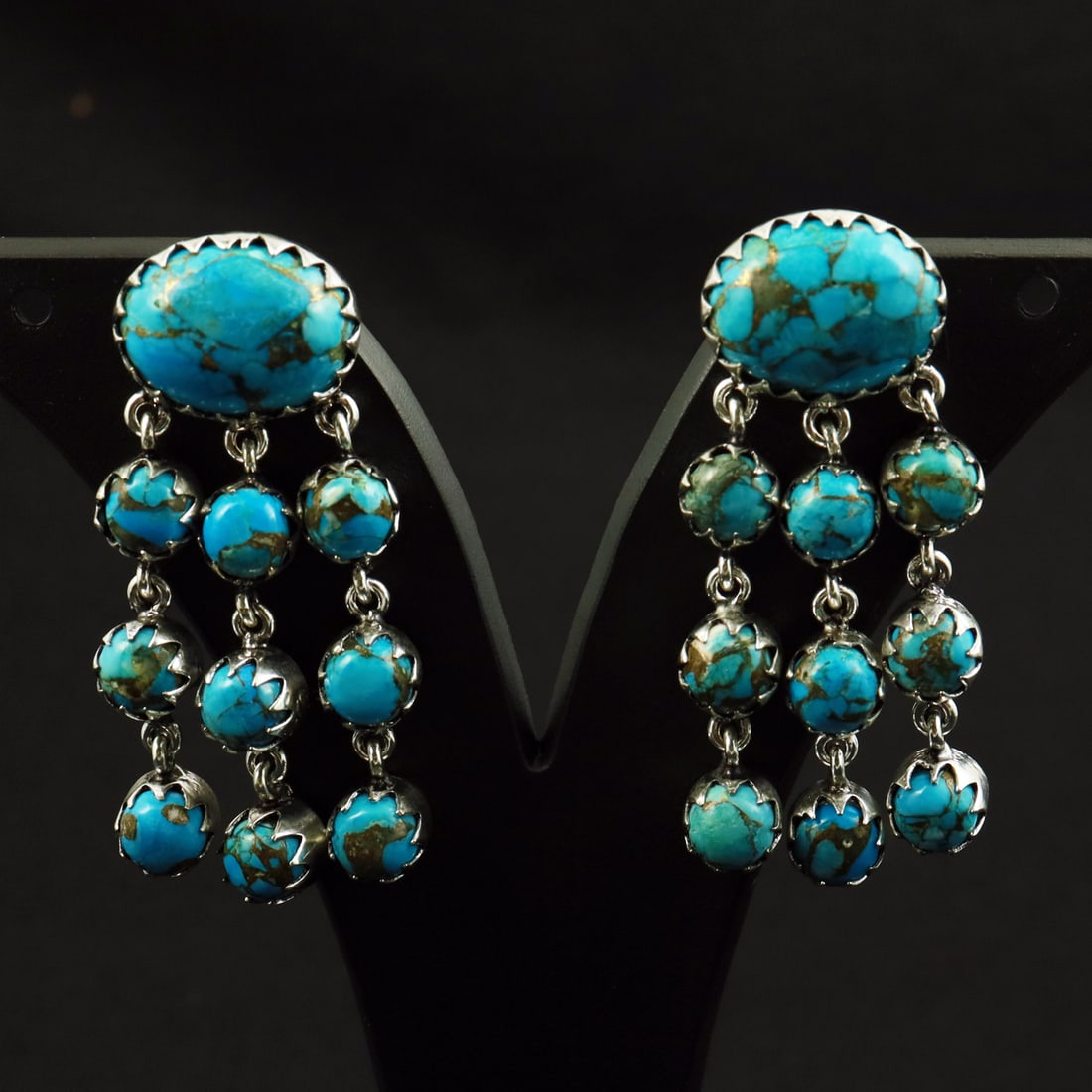 Natural Kingman Turquoise Sterling Silver Plated Handmade Stud Earring: Product ID: 260712122642 Product - Handmade Silver Plated Stud Earring Metal - 92.5 Sterling Silver Plated Earring Type - Stud Gemstone - Kingman Turquoise Gemstone Origin - United states Gemstone Siz