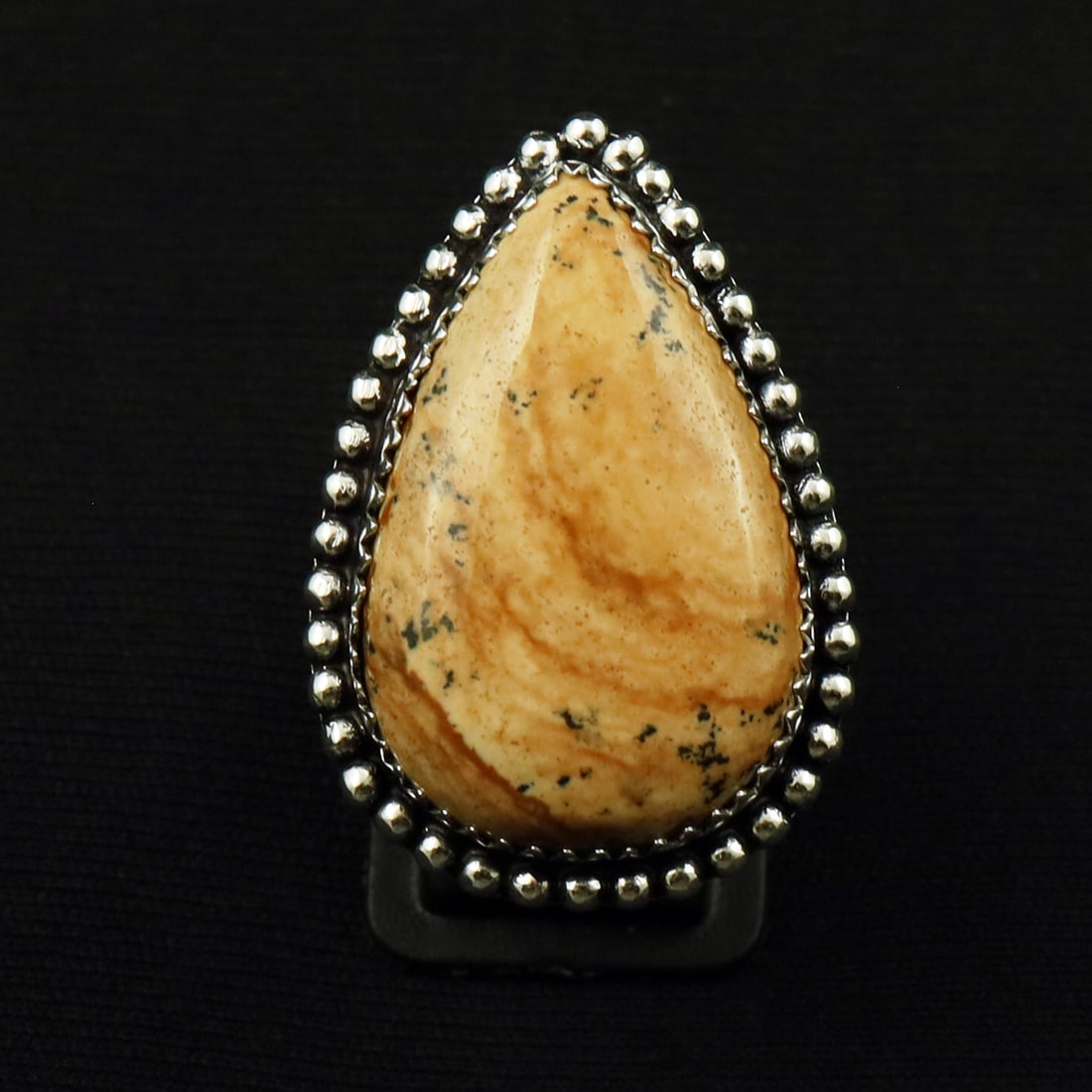 Natural Picture Jasper Sterling Silver Plated Handmade Ring - 9MM: Product ID: 260711175435 Product - Handmade Silver Plated Ring Metal - 92.5 Sterling Silver Plated Ring Size - 9MM Gemstone - Picture Jasper Gemstone Origin - Indonesia Gemstone Size - 3X2 CM Gemstone