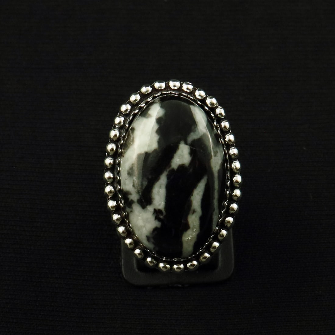 Natural Zebra Jasper Sterling Silver Plated Handmade Ring - 8.5MM: Product ID: 260711174145 Product - Handmade Silver Plated Ring Metal - 92.5 Sterling Silver Plated Ring Size - 8.5MM Gemstone - Zebra Jasper Gemstone Origin - Africa Gemstone Size - 2.5X1.5 CM Gemston