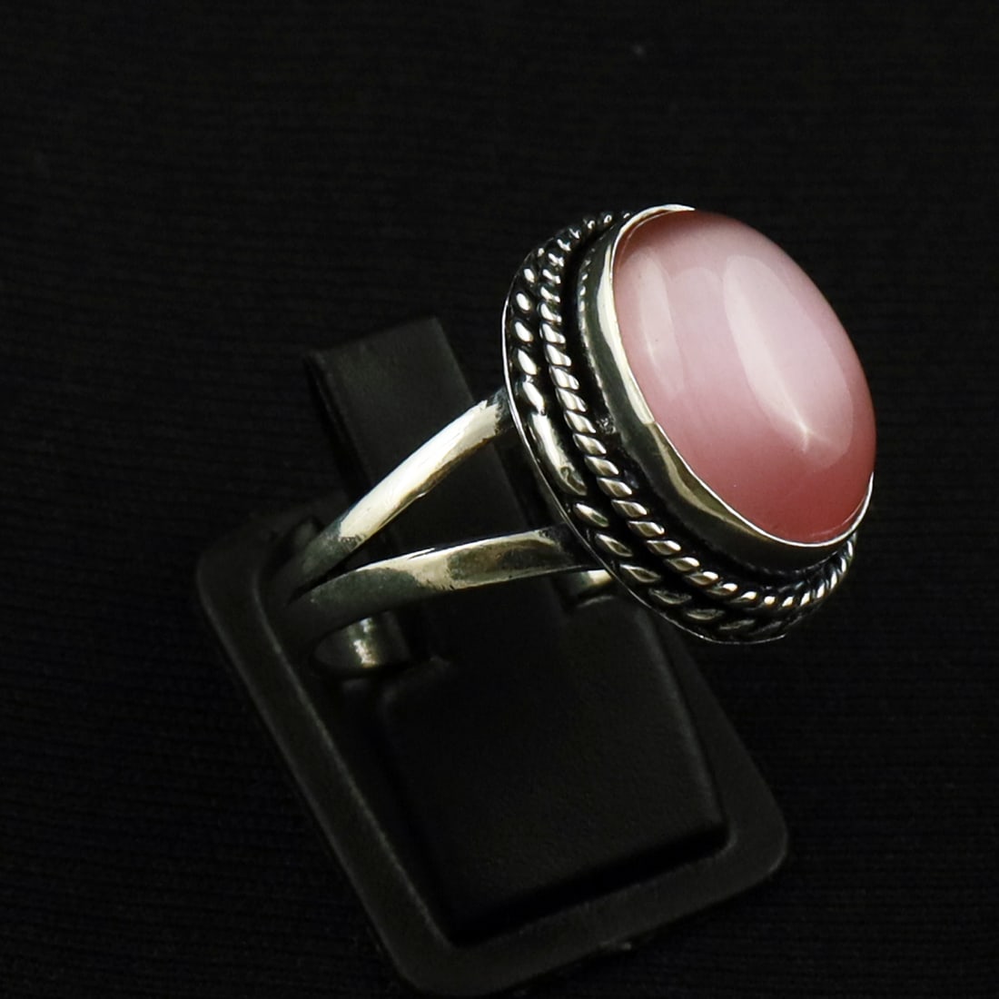Natural Monalisa Sterling Silver Plated Handmade Ring - 8.5MM: Product ID: 260709130215 Product - Handmade Silver Plated Ring Metal - 92.5 Sterling Silver Plated Ring Size - 8.5MM Gemstone - Monalisa Gemstone Origin - India Gemstone Size - 12X16 MM Gemstone Shape