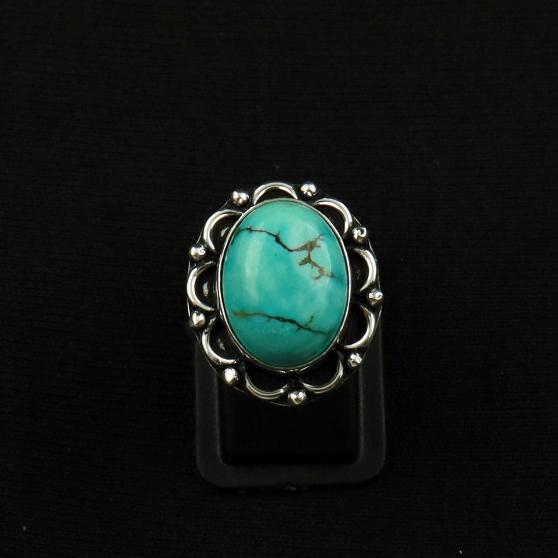Natural Turquoise Sterling Silver Plated Handmade Ring - 6MM: Product ID: 260709125005 Product - Handmade Silver Plated Ring Metal - 92.5 Sterling Silver Plated Ring Size - 6MM Gemstone - Turquoise Gemstone Origin - Tibet Gemstone Size - 12X16 MM Gemstone Shape 