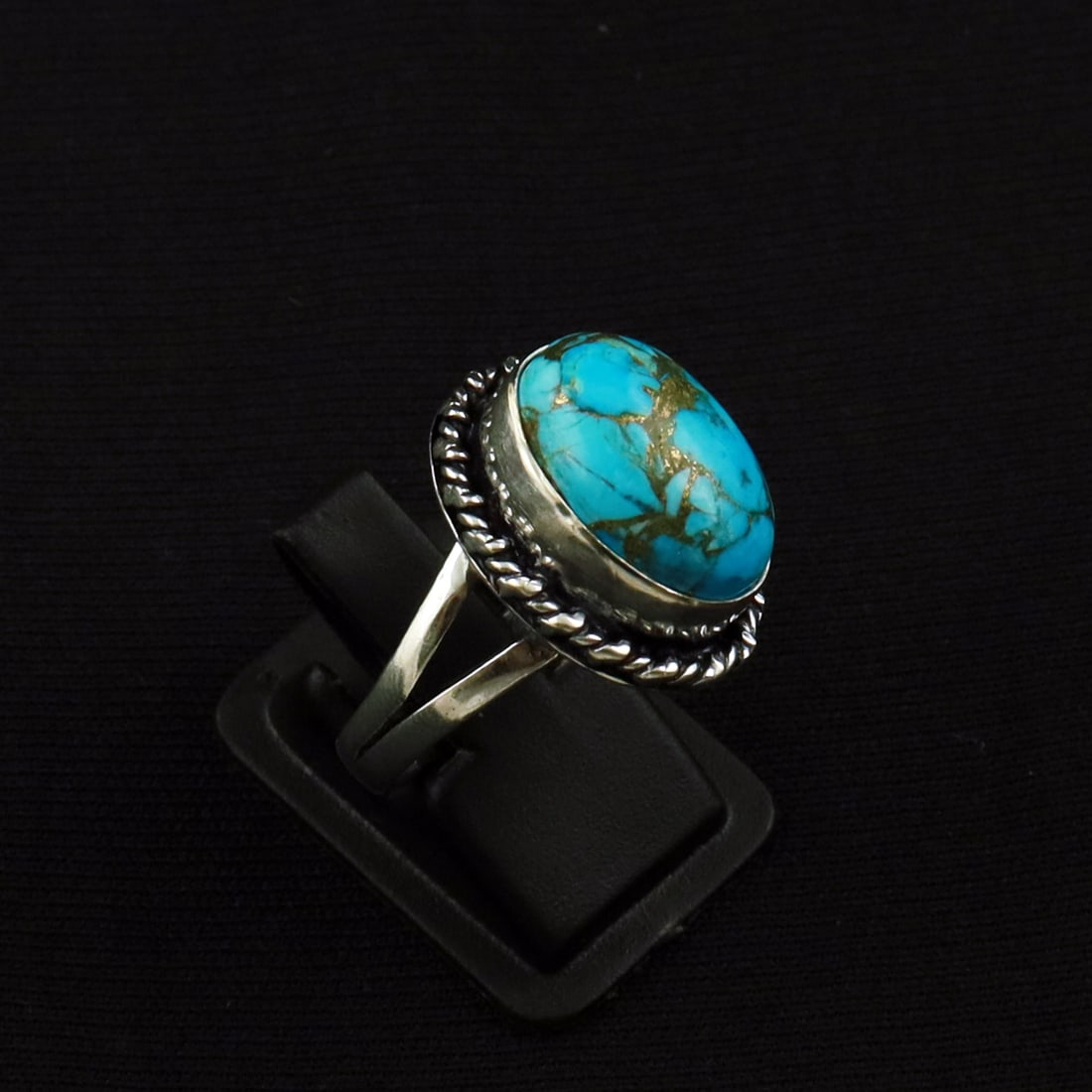 Natural Kingman Turquoise Sterling Silver Plated Handmade Ring - 7MM: Product ID: 260709124351 Product - Handmade Silver Plated Ring Metal - 92.5 Sterling Silver Plated Ring Size - 7MM Gemstone - Kingman Turquoise Gemstone Origin - United States Gemstone Size - 12X16 MM