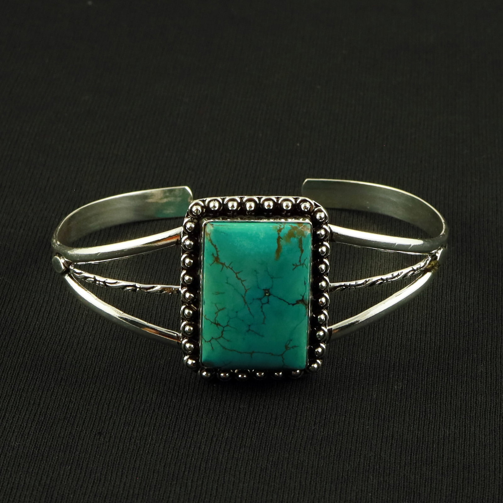 Natural Turquoise Sterling Silver Plated Handmade Cuff Bangle: Product ID: 260630165901 Product - Handmade Silver Plated Cuff Bangle Metal - 92.5 Sterling Silver Plated Bangle Size - 7.5x5 CM (Adjustable) Gemstone - Turquoise Gemstone Origin - Tibet Gemstone Size