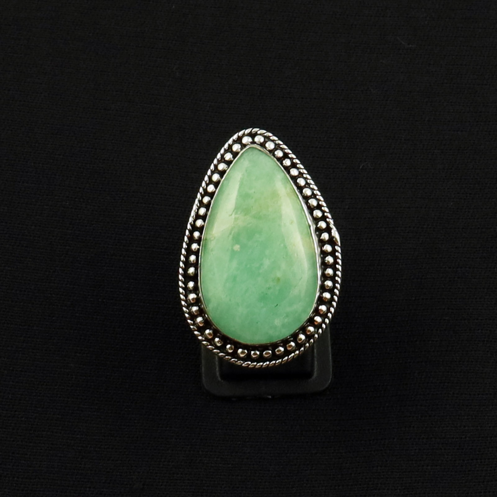 Natural Amazonite Sterling Silver Plated Handmade Ring - 5.5MM: Product ID: 260630152246 Product - Handmade Silver Plated Ring Metal - 92.5 Sterling Silver Plated Ring Size - 5.5MM Gemstone - Amazonite Gemstone Origin - Russia Gemstone Size - 3X1.5 CM Gemstone Sha