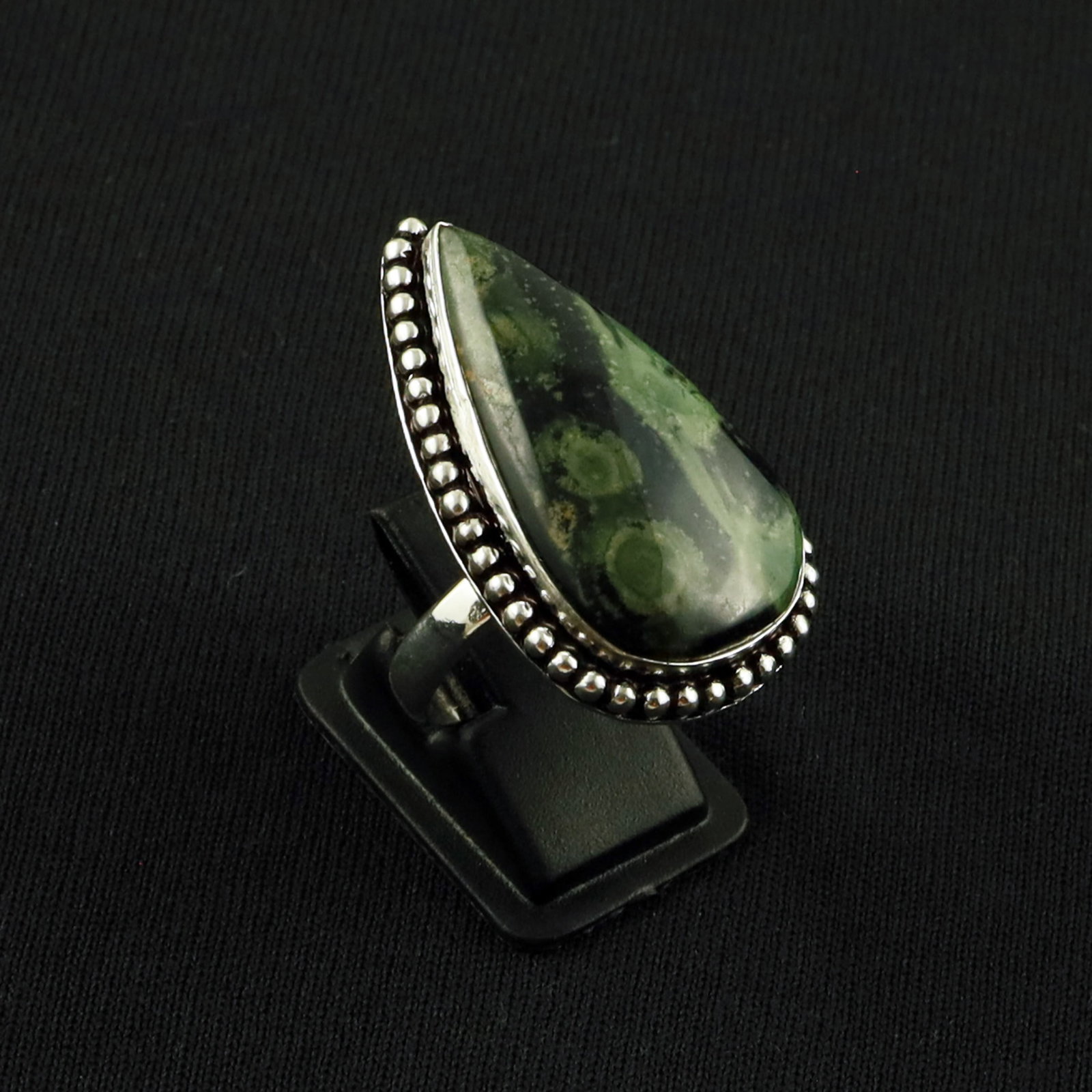 Natural Kambaba Jasper Sterling Silver Plated Handmade Ring - 8.5MM: Product ID: 260630124331 Product - Handmade Silver Plated Ring Metal - 92.5 Sterling Silver Plated Ring Size - 8.5MM Gemstone - Kambaba Jasper Gemstone Origin - Madagascar Gemstone Size - 3.5X2 CM Gem
