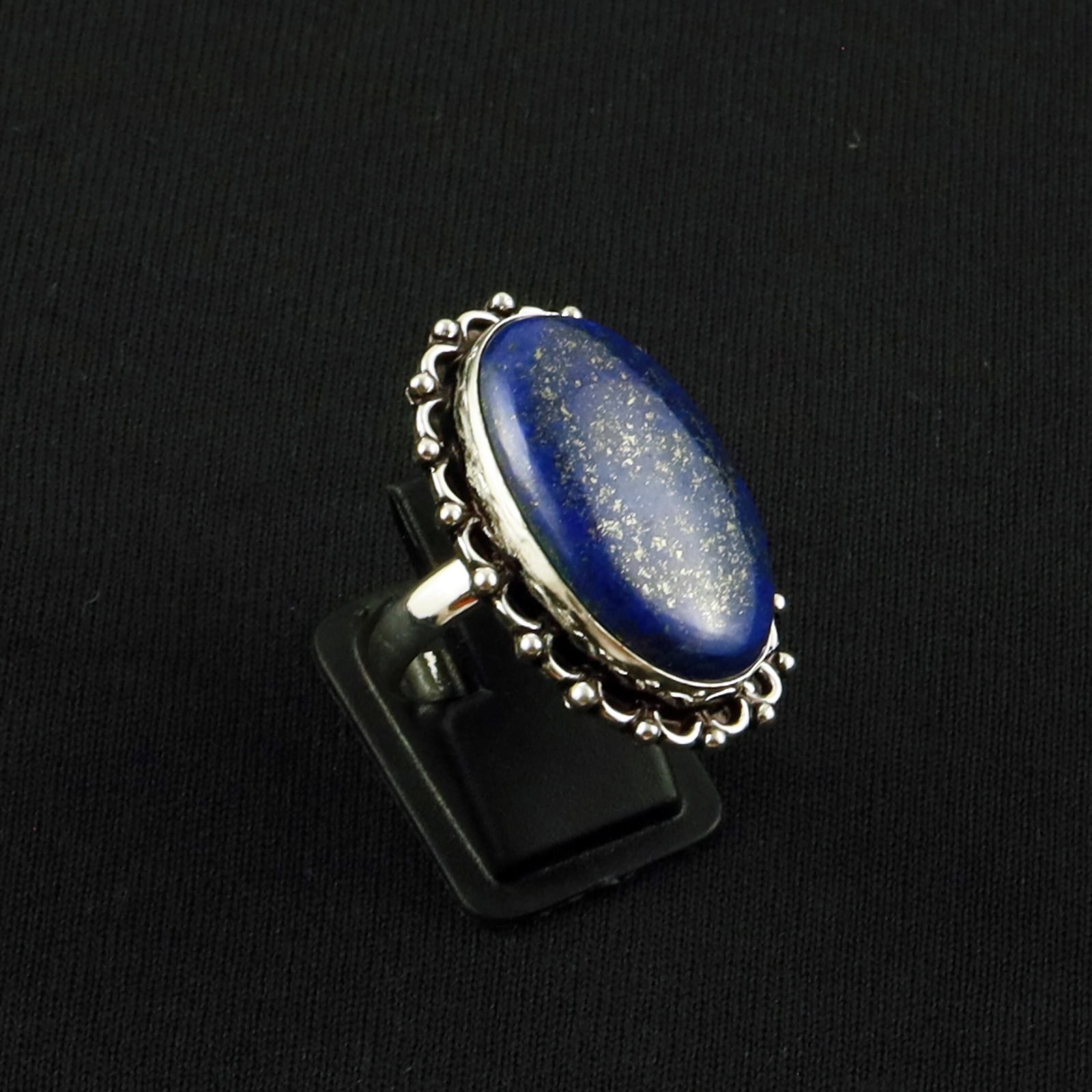 Natural Lapis Lazuli Sterling Silver Plated Handmade Ring - 8.5MM: Product ID: 260630122205 Product - Handmade Silver Plated Ring Metal - 92.5 Sterling Silver Plated Ring Size - 8.5MM Gemstone - Lapis Lazuli Gemstone Origin - Afghanistan Gemstone Size - 3X2 CM Gemsto