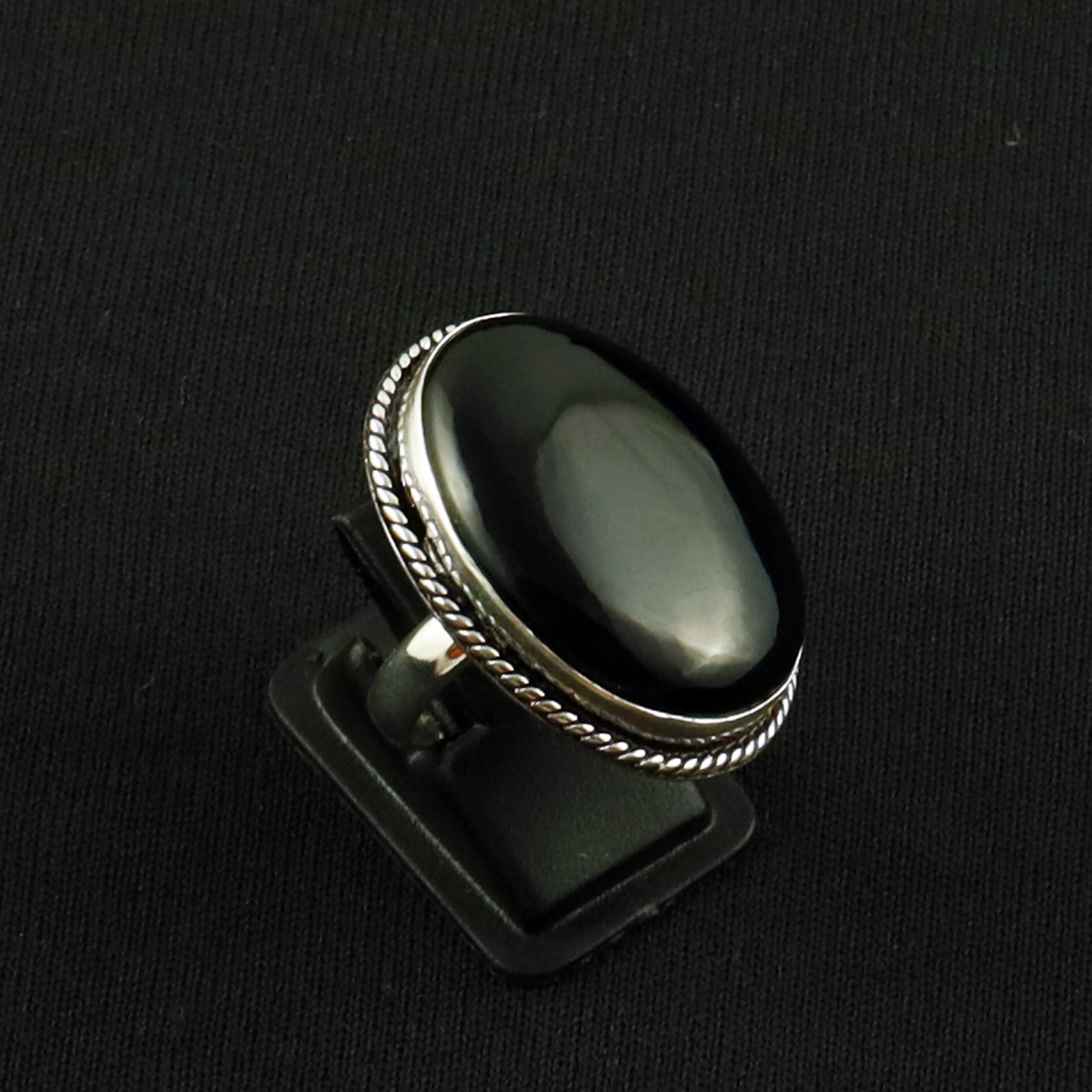 Natural Black Onyx Sterling Silver Plated Handmade Ring - 6MM: Product ID: 260630122036 Product - Handmade Silver Plated Ring Metal - 92.5 Sterling Silver Plated Ring Size - 6MM Gemstone - Black Onyx Gemstone Origin - India Gemstone Size - 3X2 CM Gemstone Shape -