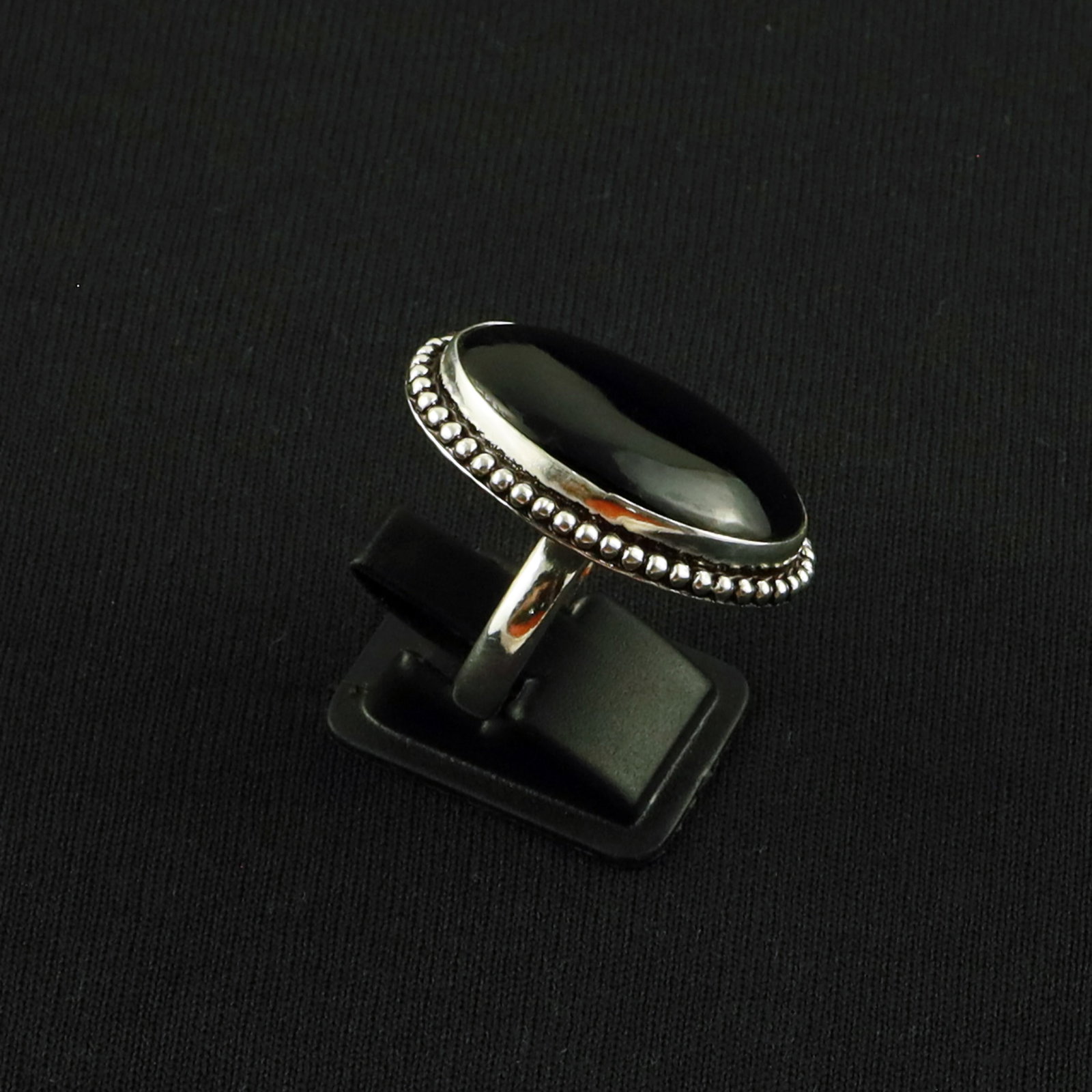 Natural Black Onyx Sterling Silver Plated Handmade Ring - 8MM: Product ID: 260630121812 Product - Handmade Silver Plated Ring Metal - 92.5 Sterling Silver Plated Ring Size - 8MM Gemstone - Black Onyx Gemstone Origin - India Gemstone Size - 3X2 CM Gemstone Shape -