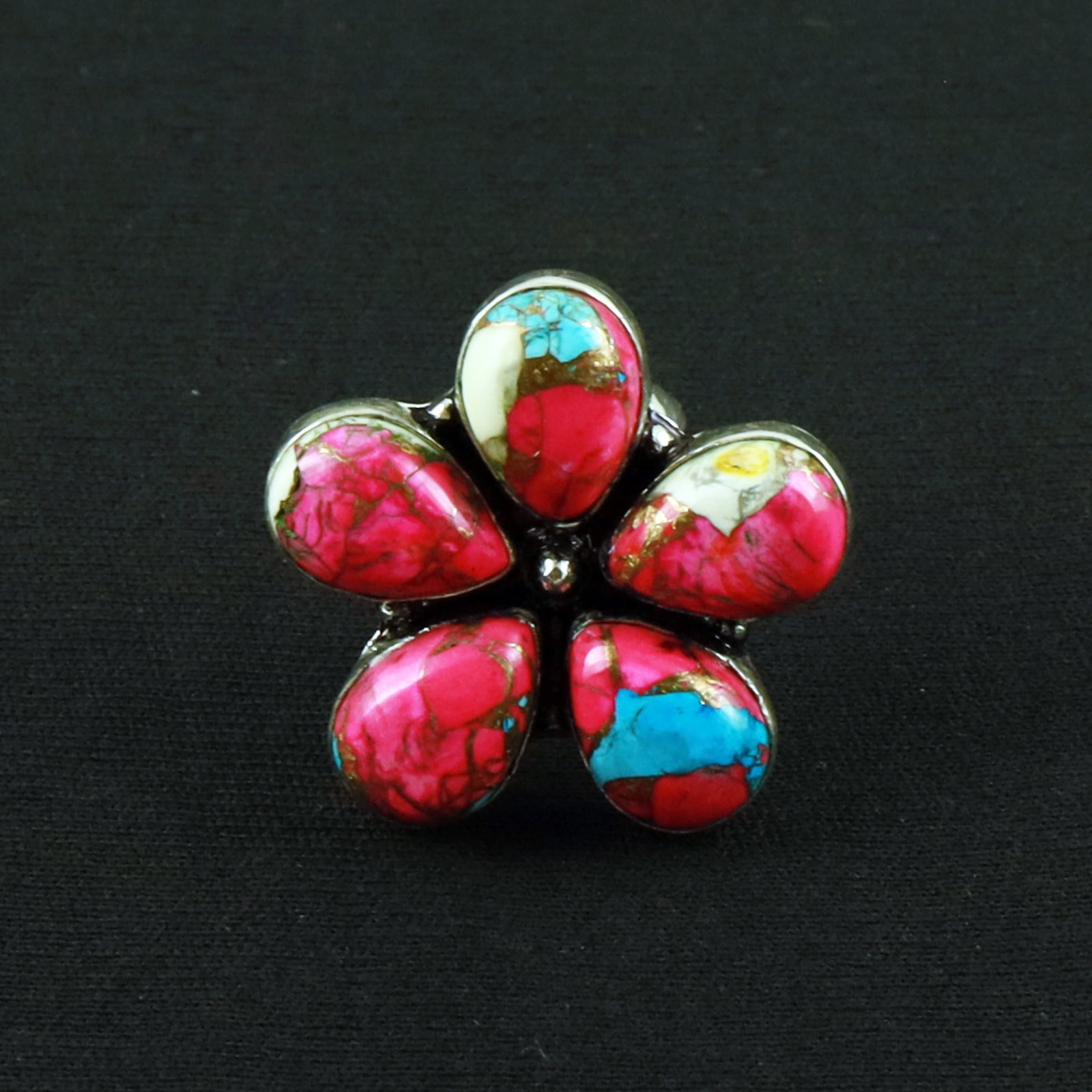 Natural Cotton Candy Sterling Silver Plated Handmade Ring - 6.5MM: Product ID: 260620124219 Product - Handmade Silver Plated Ring Metal - 92.5 Sterling Silver Plated Ring Size - 6.5MM Gemstone - Cotton Candy Gemstone Origin - United States Gemstone Size - 10X14 MM ( 
