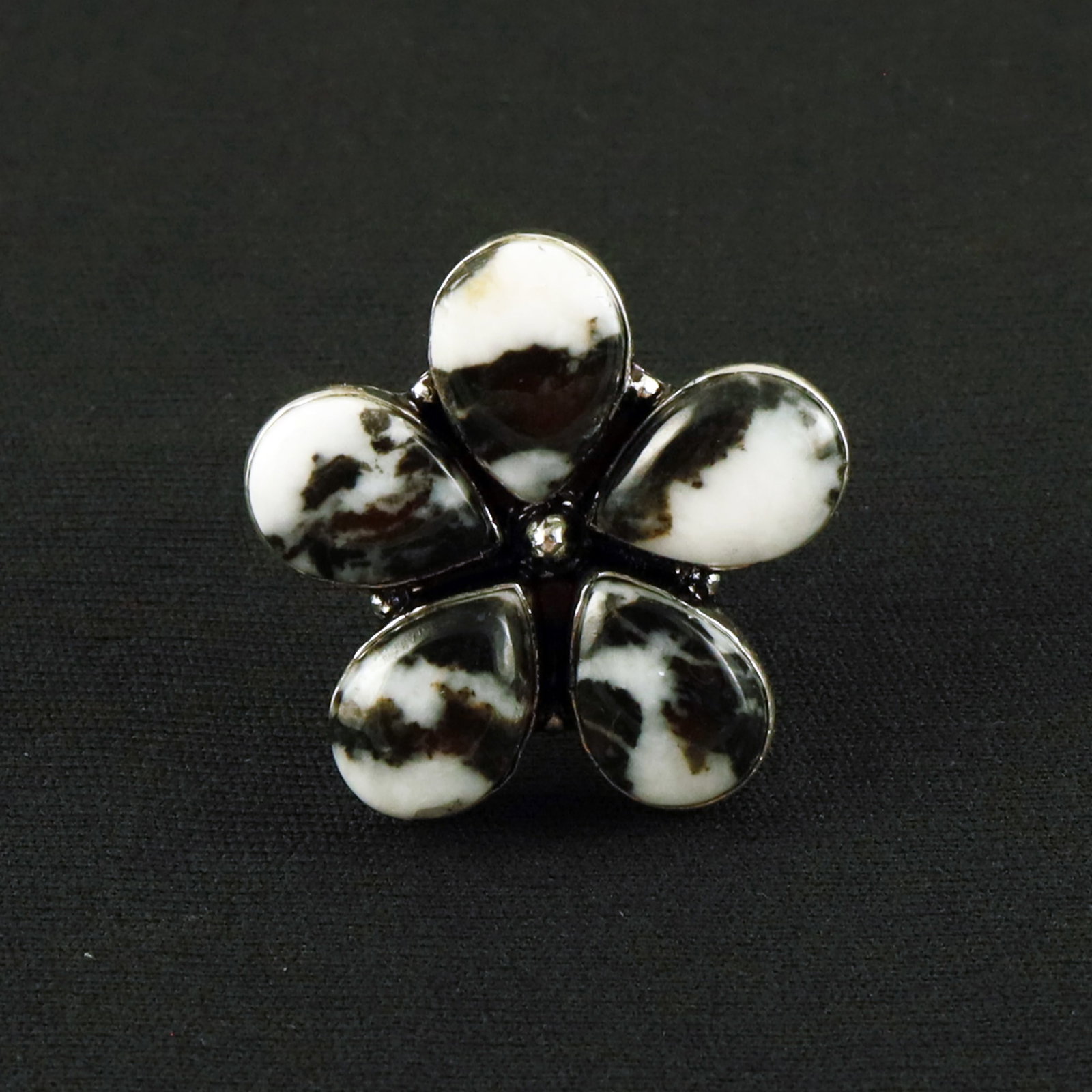 Natural Zebra Jasper Sterling Silver Plated Handmade Ring - 7MM: Product ID: 260620123024 Product - Handmade Silver Plated Ring Metal - 92.5 Sterling Silver Plated Ring Size - 7MM Gemstone - Zebra Jasper Gemstone Origin - Africa Gemstone Size - 10X14 MM ( 5 Stone )