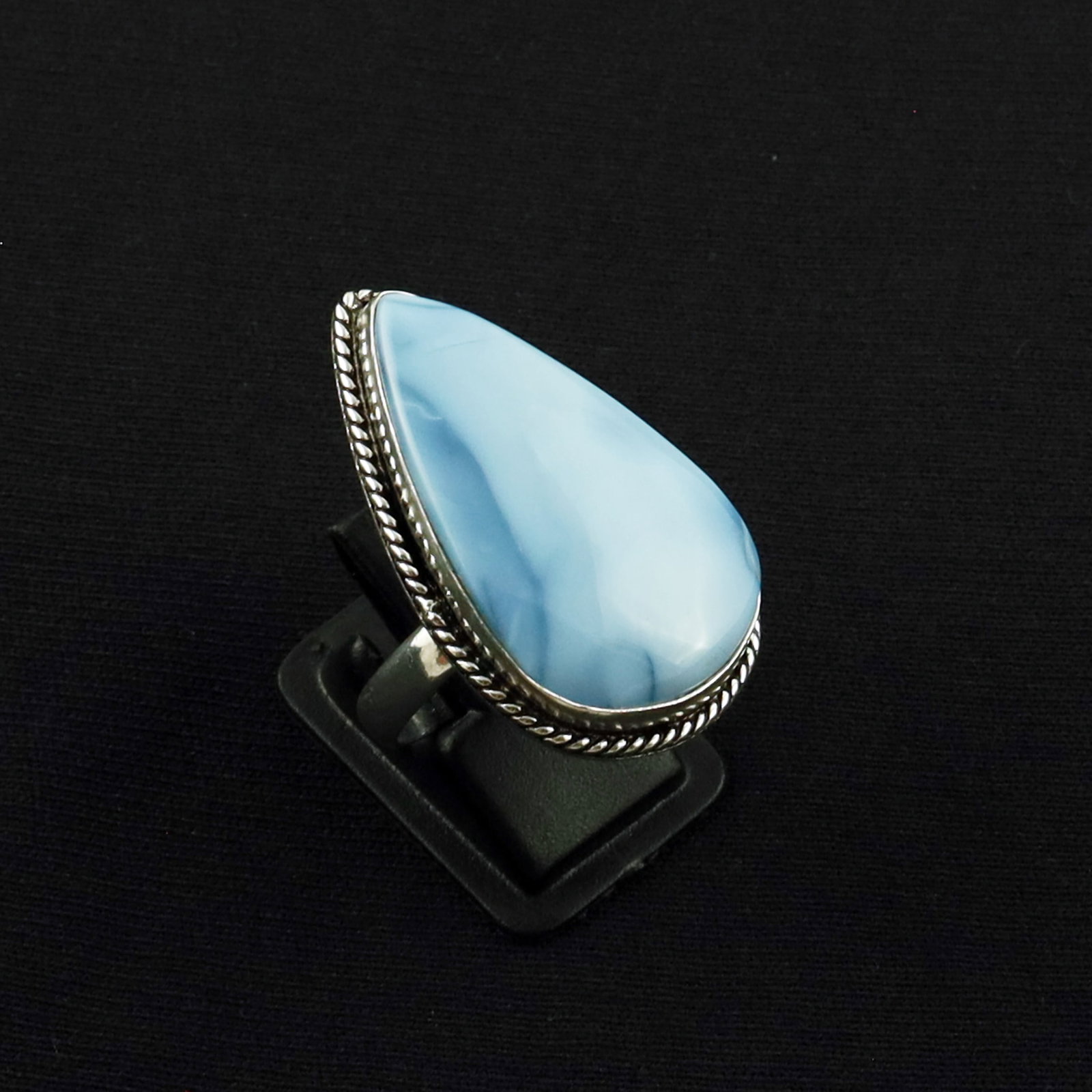 Natural Blue Opal Sterling Silver Plated Handmade Ring - 9.5MM: Product ID: 260619150202 Product - Handmade Silver Plated Ring Metal - 92.5 Sterling Silver Plated Ring Size - 9.5MM Gemstone - Blue Opal Gemstone Origin - United States Gemstone Size - 3.5X2 CM Gemst