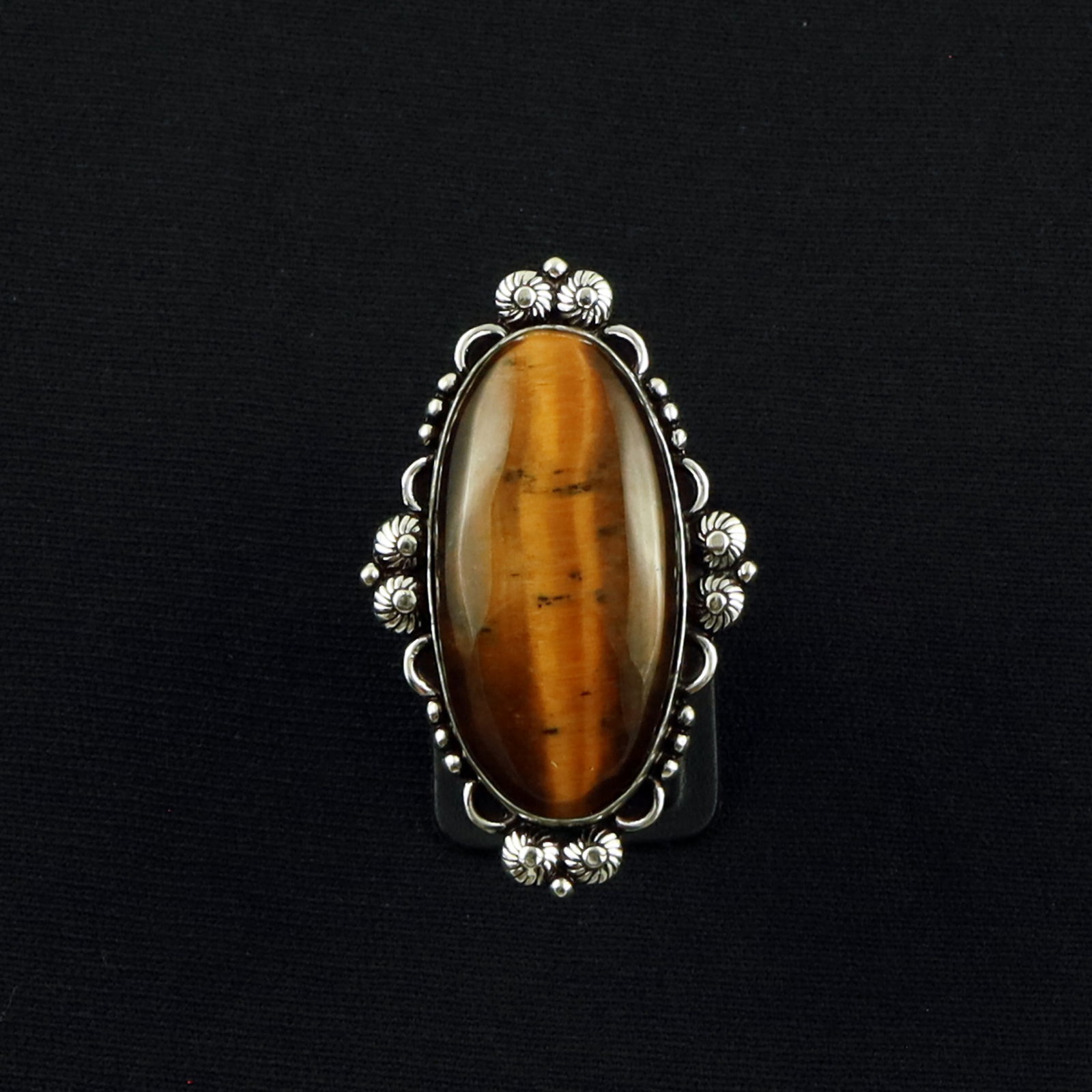 Natural Tiger Eye Sterling Silver Plated Handmade Ring - 9MM: Product ID: 260619141722 Product - Handmade Silver Plated Ring Metal - 92.5 Sterling Silver Plated Ring Size - 9MM Gemstone - Tiger Eye Gemstone Origin - South Africa Gemstone Size - 3.5X2 CM Gemstone
